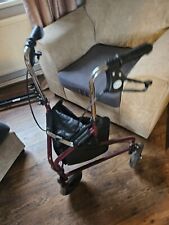 Three Wheel 'Days' Rollator Mobility Walker in red. 