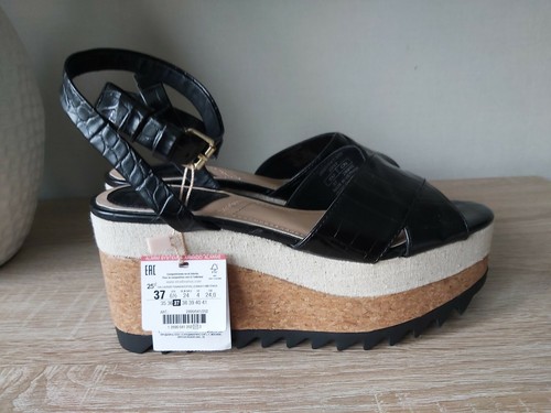 Stradivarius black wedges - black,