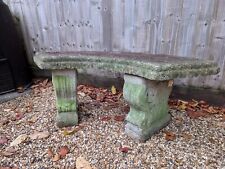Stone Cast Curved Garden Bench Seat/Love Seat