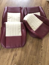 Vw T25 T3 Seat Covers Burgundy & Cream