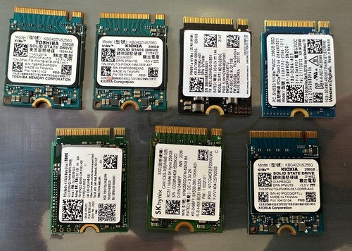 Job lot 256gb nvme - of, 7