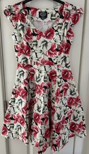 Hearts & Roses Dress Cream Red