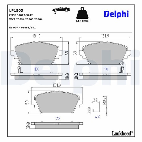 Fits honda accord 8 - vi, 1.8