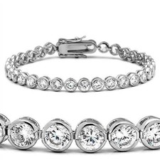 Ladies gold tennis bracelet 7
