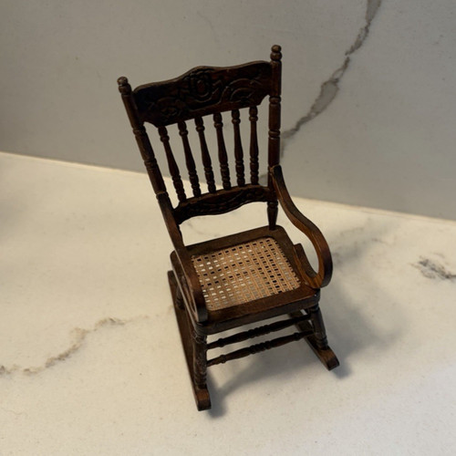 Wood brown victorian rocking - brown,