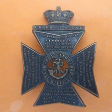The King's Royal Rifle Corps KRRC (Victorian)British Army/Military Hat/Cap Badge