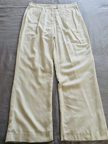 Biba cream linen blend wide - cream,