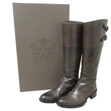 SARTORE Leather Back Cross Belt Jockey Boots, Size 38 Brown Women USED