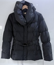 Phase Eight Black Down & Feather Shawl Collar Jacket Size UK 12