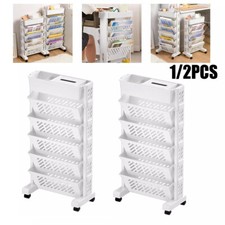 1/2XMovable Bookshelf Cart