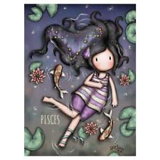 Santoro Gorjuss Collection Greetings Card - Pisces - Water Lily - NEW - FREE P&P
