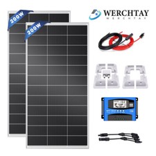 100W 120W 200W 400W 12V Volt Solar Panel Kit with Brackets Motorhomes Trailer RV