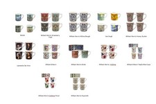 Set of 4 Fine China Coffee Mugs Tea Cups-Designs inspired by various artists