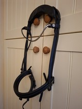 Finesse Cayenne Flash Bridle Black, Patent Silver. Cob With Full Noseband