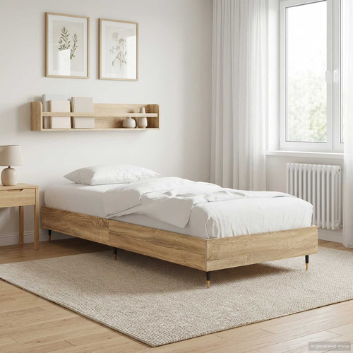 Bed frame sonoma oak single - sonoma,