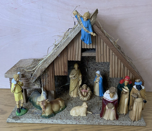 Vintage christmas nativity - christmas,