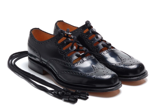 Cheaney black polished ghillie - cheaney,