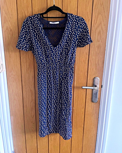 George navy floral neck - floral, v-neck