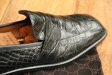 Gucci Black Crocodile Leather