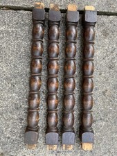 4 Reclaimed 13." Antique oak  Hard Wood Spindle  Legs lot 5