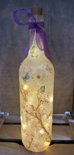 Flower butterfly bottle - flower, lamp