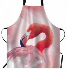 Printed Apron Pink  Flamingo -
