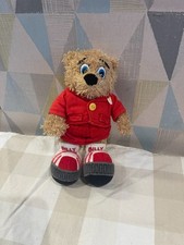 Butlins Red Coat Billy Bear Souvenir Soft Plush Stuffed Toy Teddy Bear 8"