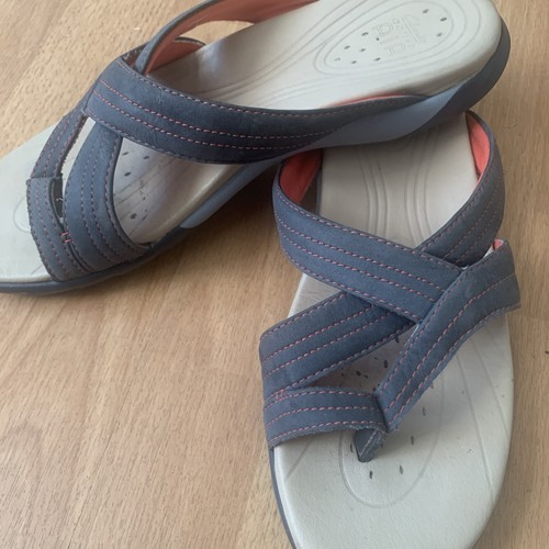 Clarks leather navy blue - leather,