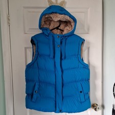 Atmosphere Ladies Hooded Zipped Gilet Blue (Bodywarmer) - Size 14