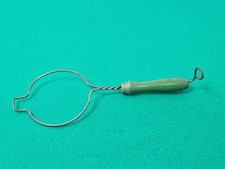 Vintage 1950s Wire Whisk Kitchen Utensil with Wooden Handle