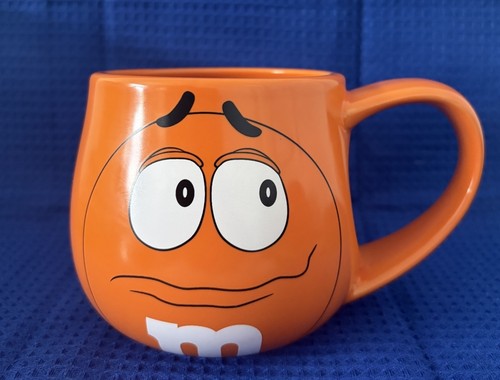 Large orange worried face - m&m,