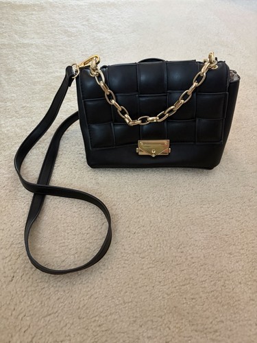 Justfab black woven gold - black,