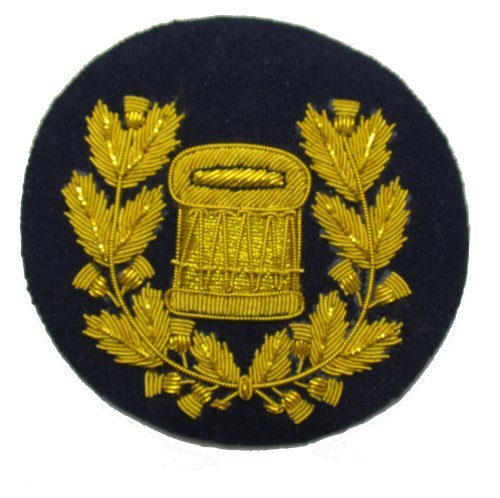 Badge drum major gold - on, black