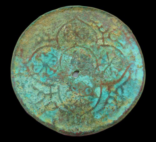 Ancient islamic bronze mirror - bronze,