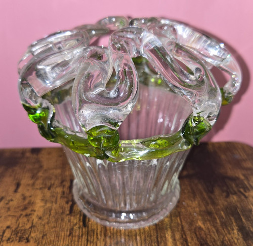 Antique blown glass - blown, flower