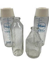 Maws Pyrex Glass Simplä Feeding Bottles Set of Four Vintage T2160 HS17