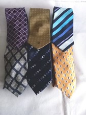 Mens Silk Ties Bundle Of 6 Multicoloured