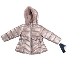 French Connection Baby Girl’s Metallic Pink Coat 12 Months - Brand New With Tags