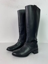 Pavers Black Leather Knee High