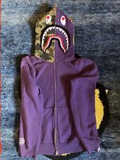 BAPE  Purple Shark Camo Head  Size M USED