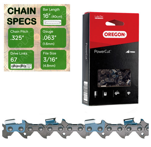 Oregon 22lpx067 chainsaw - 16",
