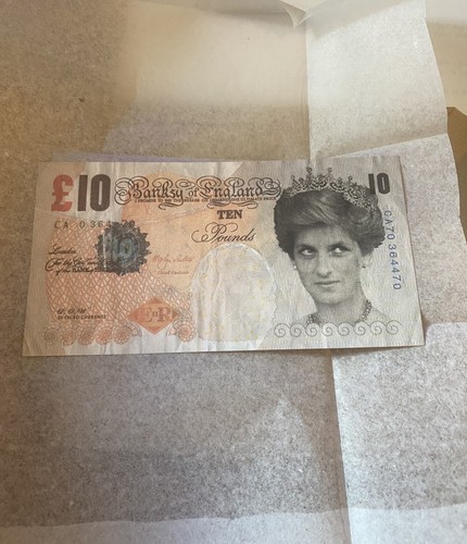 Banksy faced tenner - banksy, 'di-faced