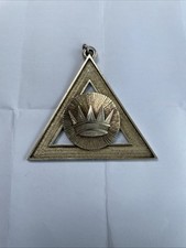 Antique Edinburgh hm silver Masonic pentlands chapter collar jewel 80 grams vgc