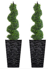 Fixtures Glaze Wave High Gloss Medium or LARGE Planter {Black}