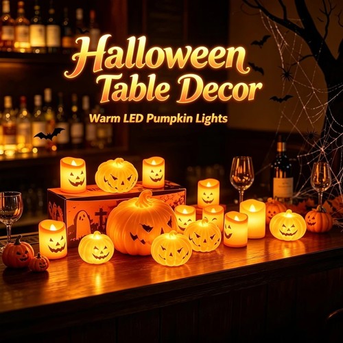 Flameless led pumpkin - led, lamp