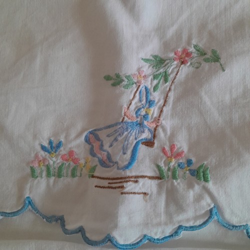 Vintage cotton pillowcase set - vintage,