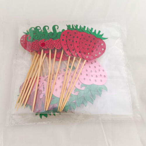Wooden strawberry cupcake - wooden,