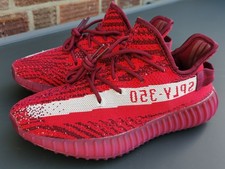 Adidas uk6 New Yeezy Boost 350 v2 Red white trainers sneakers mens