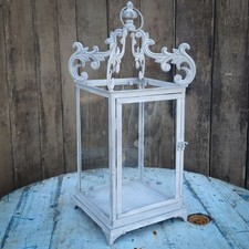 2 x Sizes Iron and Glass Tealight Candle Lantern Holder Home Garden Patio Decor