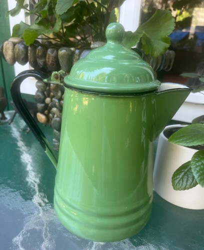 Vintage jadeite green enamel - vintage,